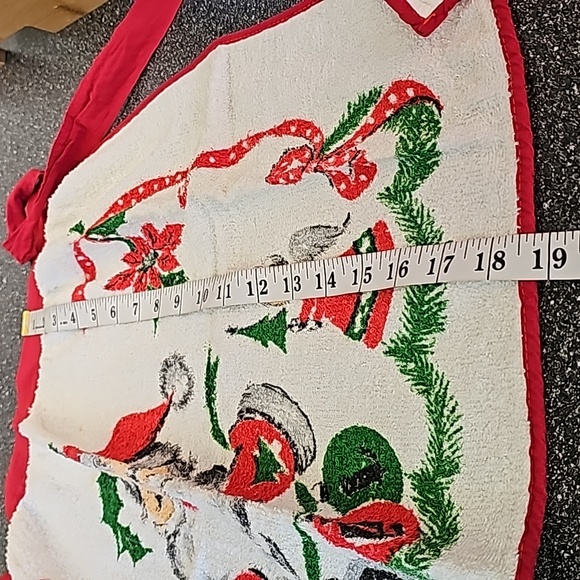 VINTAGE 60s Christmas NOEL Apron - Picture 7 of 12